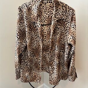 Leopard Print Button Down Shirt